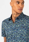 TIMEZONE Printed Basic Shortsleeve Shirt navy tropical print