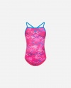 ARENA GIRL'S ARENA DALY SWIMSUIT LIGHT DROP BA 980-FREAK ROSE-BLUE CHINA 12-13